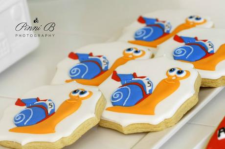 Fantastic Turbo the Racing Snail themed 5th birthday by The Iced Biscuit