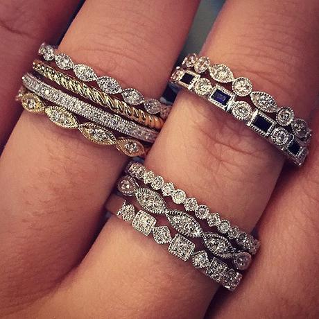 Jewelry Trend: Ring Stacks Gabriel NY stacking rings