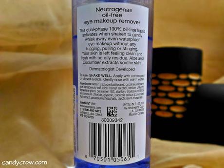 Neutrogena Oil- Free Eye Makeup Remover Review