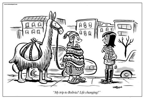 Slight Turbulence Cartoon.Bolivia