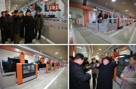 Kim Jong Un tours the January 18 General Machinery Plant (Photos: KCNA/Rodong Sinmun).