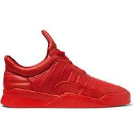 Seeing Red:  Filling Pieces Low-Top Fuse Leather Sneakers