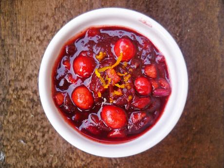 mulled cranberry and orange relish
