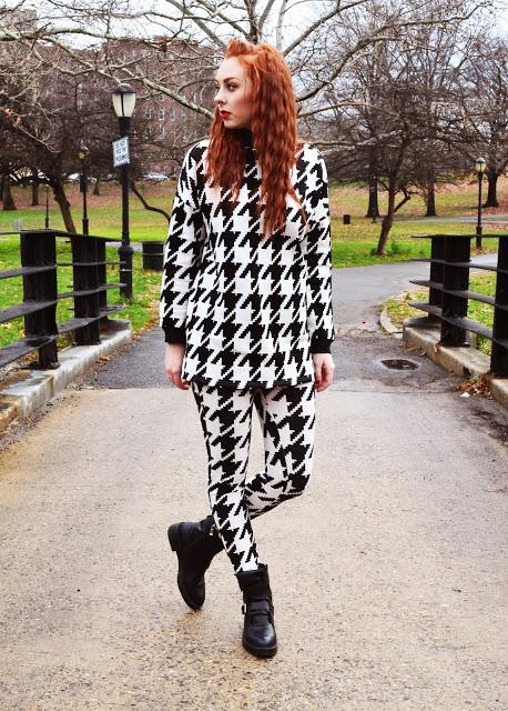 TILDE houndstooth sweater and leggings TILDE houndstooth sweater and leggings