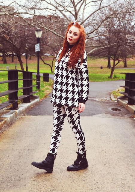 TILDE houndstooth sweater and leggings TILDE houndstooth sweater and leggings