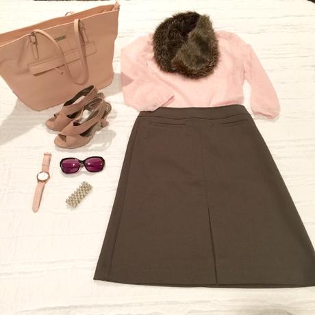 Fashion Resolutions for 2016 pink top gray skirt
