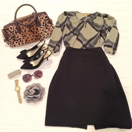 Fashion Resolutions for 2016 Plaid top black skirt