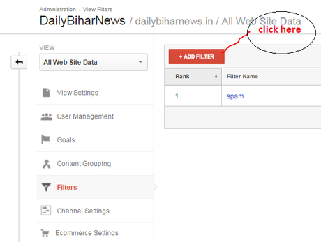 How to Block Spam Referrers from google analytics?