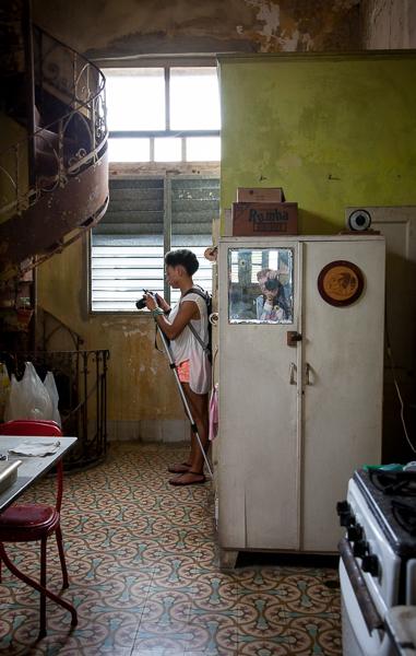 Kitchen in Vedado house, Havana, Cuba