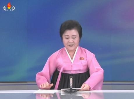 DPRK Announces Fourth Nuclear Test DPRK newscaster Ri Chun Hui reads an announcement of the DPRK government in Pyongyang on January 6, 2015 that claimed the country conducted a test of a hyrdogen bomb (Photo: Korean Central Television).
