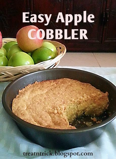 Easy Apple Cobbler Recipe @ treatntrick.blogspot.com