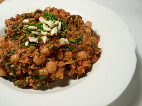 Spiced Chana Masala with Brown Chickpeas, Tamarind & Kale