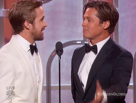 Brad Pitt and Ryan Gosling @ Golden Globes 2016