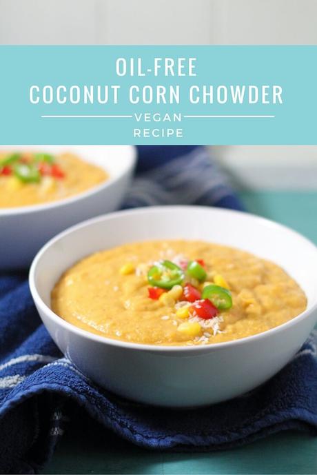 Oil-Free Coconut Corn Chowder | Vegan Recipe