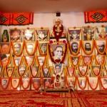 The altar with the images of spiritual Masters