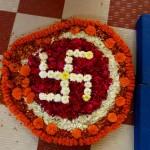 The symbol of the Swastika in flowers