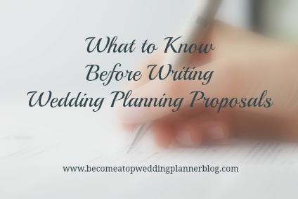 When to Write a Wedding Planning Proposal