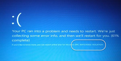 DPC Watchdog Violation Error In Windows 10