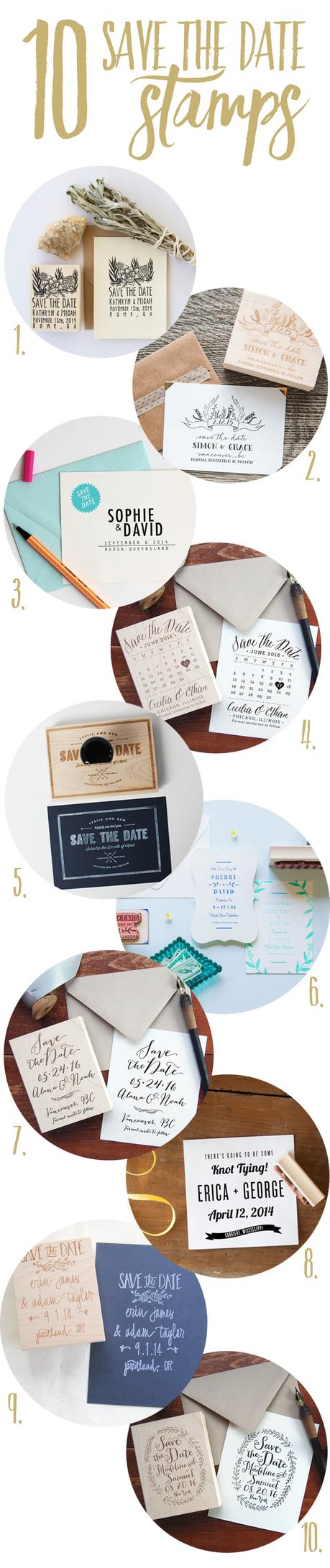 10 Save The Date Stamps For The DIY Bride