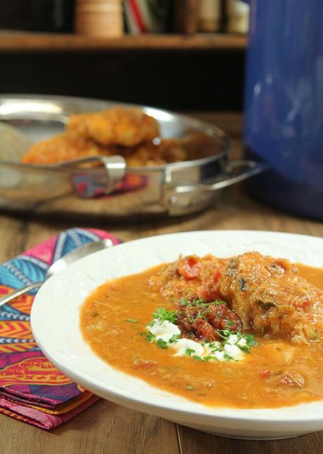 Spicy Tex-Mex Chicken Soup with Jalapeno and Cilantro Dumplings