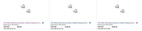 diamond studs diamond earrings, boca diamonds, raymond lee jewelers, diamond earrings under $100, inexpensive diamond earrings