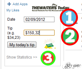 Follow Your Daily Tip Application For Servers(waitresses,waiters) and Bartenders