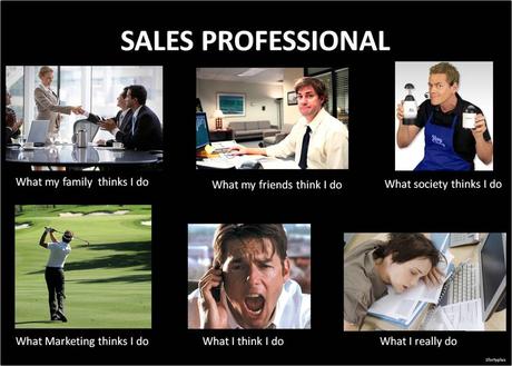 What People Think I Do / What I Really Do Meme: Marketing, Design, Technology & Sales.