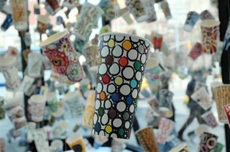 Paper coffee cups + Art = Love