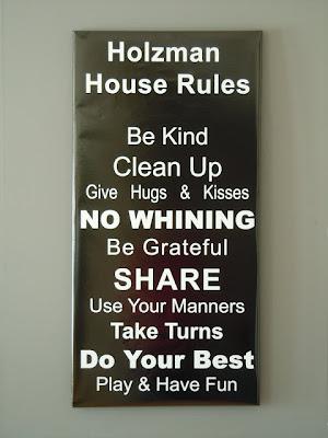 DIY Family House Rules Subway Style Print ♥
