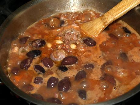 Sausages, Beans and Olives Casserole