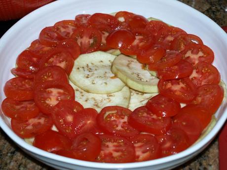 Tian of Eggplant, Tomato and Herbs