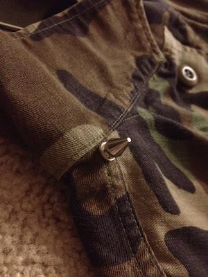 DIY ✄ studded army jacket
