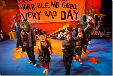 Mark Kosten, Tommy Bullington, Alex Heika, Maddy LaRoche, Patricia Lavery, Michael Rashid, RJ Silva and Jonathan Shroelucke in Emerald City Theatre's Review: Alexander and the Terrible, Horrible, No Good, Very Bad Day (Emerald City Theatre)