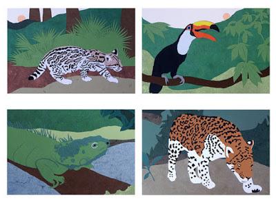 New Animal Cards at My Etsy Shop: toucans, jaguars, black bears and more