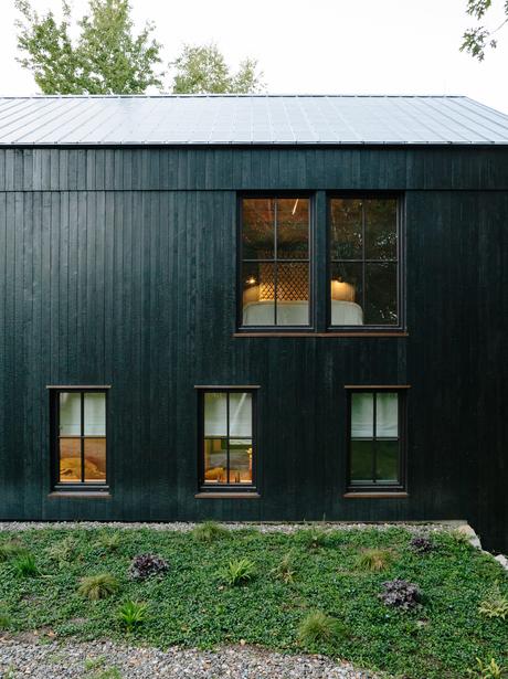 A former barn in Hudson Valley, New York transformed into a sustainable home. 