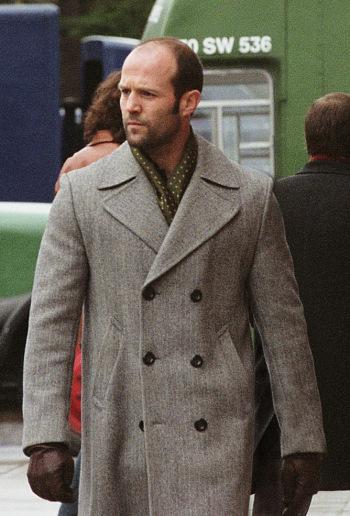 Terry Leather’s Herringbone Coat in The Bank Job Jason Statham as Terry Leather in The Bank Job (2008).