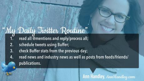 Twitter daily management routine Ann Handley
