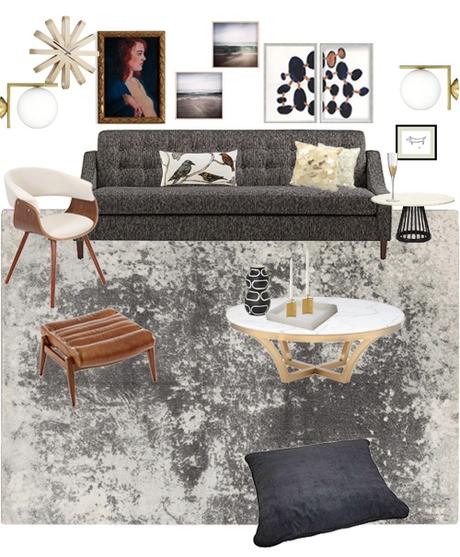 Scheming: Family Room Makeover Family Room Makeover Ideas Grey Living Room With Gold Accents