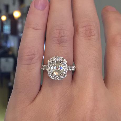 Diamonds by Raymond Lee! Henri Daussi cushion cut