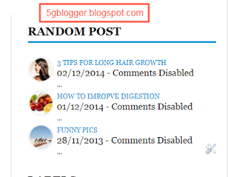 add random post widget in blog