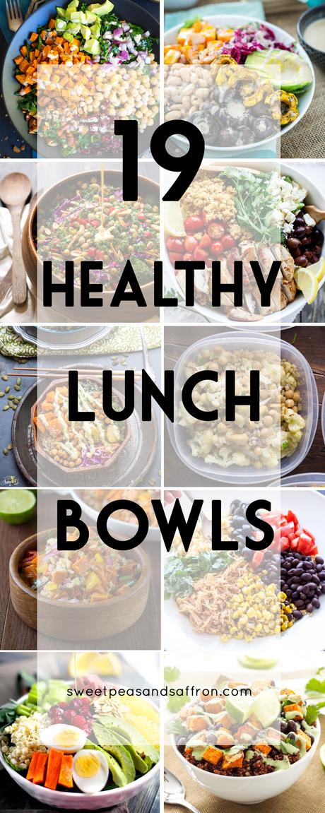19 Healthy Make Ahead Lunch Bowls 19 Healthy Lunch Bowls! These are all make-ahead lunch recipes that are perfect for a work lunch.