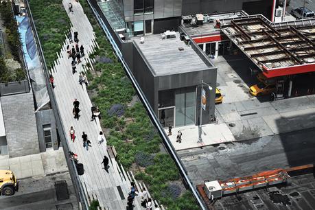 Aerial view of The High Line in New York City