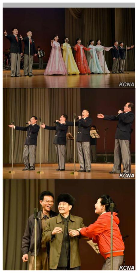 Agricultural Workers Union Commemorates 70th Anniversary A concert marking the 70th anniversary of the Union of Agricultural Workers of Korea at the People's Palace of Culture in Pyongyang January 31, 2016 (Photos: KCNA).