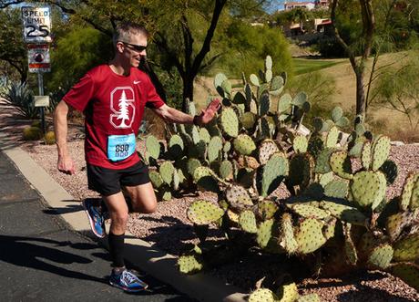 Mike Sohaskey high-fiving a Tuscon cactus?