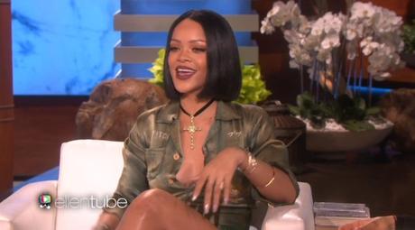 Rihanna On Ellen Today Embedded image permalink