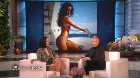 Rihanna On Ellen Today Embedded image permalink