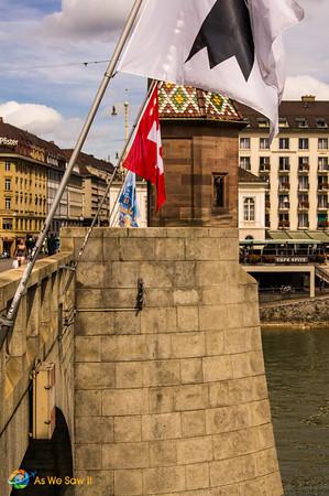 Tower on a bridge in Basel Switzerland