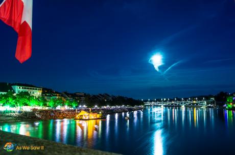 Full moon over Basel, Switzerland.