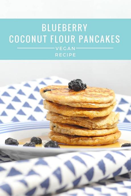 Blueberry Coconut Flour Pancakes - A Vegan & Gluten-free Recipe from The Tofu Diaries