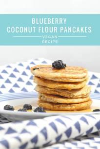 Blueberry Coconut Flour Pancakes | Vegan, Gluten-free